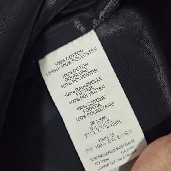 J Crew Geometric Print Blue and Black Mini Skirt. Size 12. - Picture 6 of 7